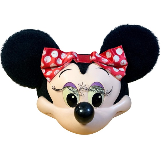 Disney Character Fashions Other - Vtg 1990s Disney‎ Minnie Mouse 3D Face Snapback Hat Mesh Trucker Made in USA Cap